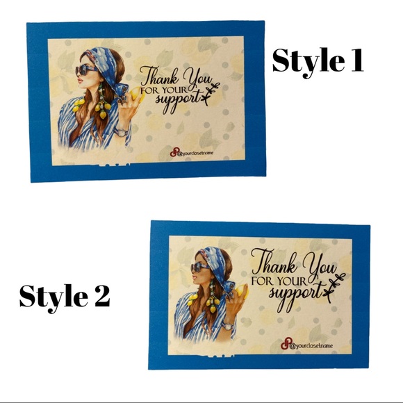 100 Fashion Thank You Cards - Picture 3 of 9